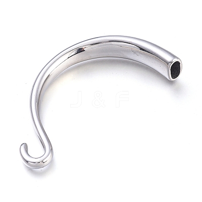 Non-Tarnish 304 Stainless Steel Hook Clasps STAS-M274-125P-1