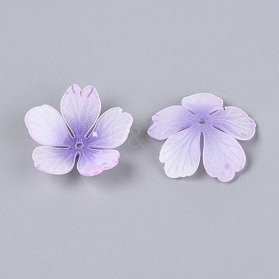 Flower Acrylic Bead Caps SACR-T017-51F-1
