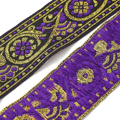 Ethnic Style Polyester Embroidery Ribbons CWIR-XCP0001-22A-1
