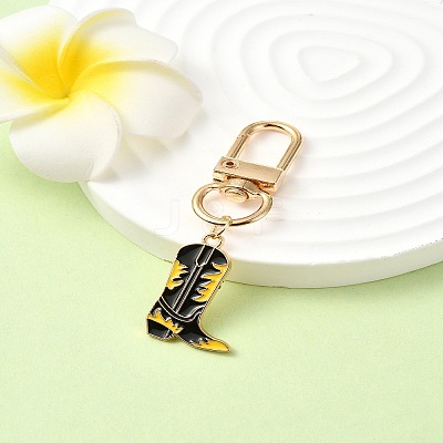 Cowboy Theme Alloy Enamel Pendant Decorations HJEW-YW00022-03-1