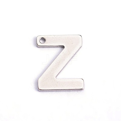 Tarnish Resistant 304 Stainless Steel Letter Charms STAS-O072-Z-1