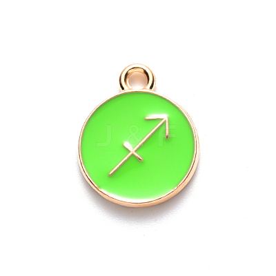 Alloy Enamel Pendants X-ENAM-S124-01A-06F-1