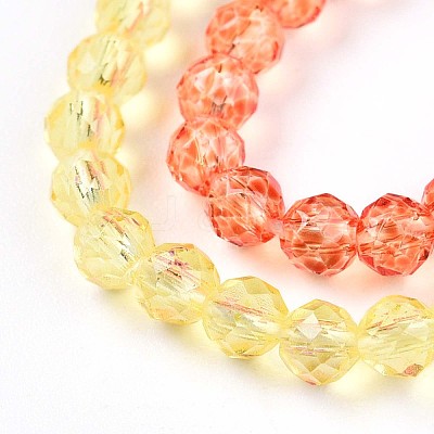 Transparent Gradient Color Glass Beads Strands GLAA-H021-01B-30-1