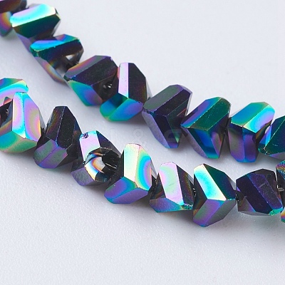 Electroplate Glass Beads Strands EGLA-J145-4mm-FP05-1