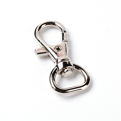 Alloy Swivel Lobster Claw Clasps FIND-WH0070-80B-1