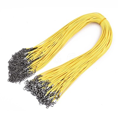 Waxed Cotton Cord Necklace Making MAK-S034-007-1