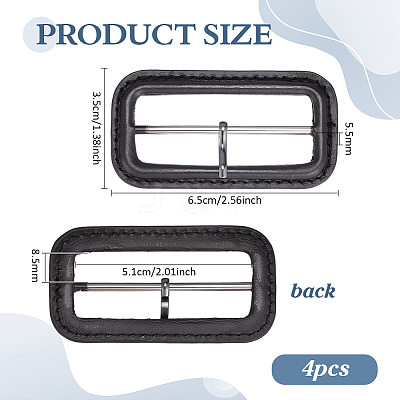 4Pcs Leather Buckles FIND-PH0038-70A-1