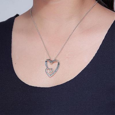 Creative Heart Engraved My Sister NJEW-N0052-098-1