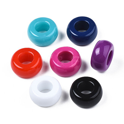 Opaque Acrylic European Beads OACR-N131-021-1