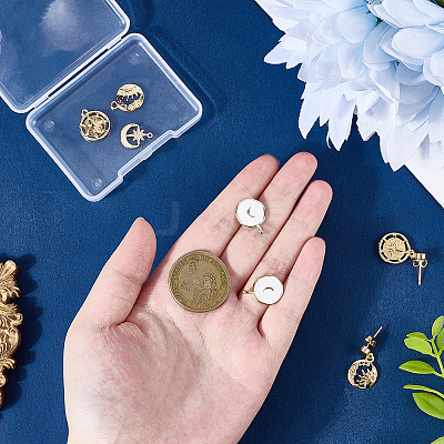 8Pcs 4 Styles Brass Pendants KK-SC0007-20-1