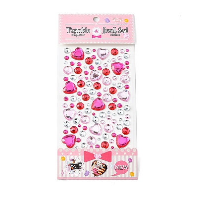 Transparent Acrylic Rhinestone Sticker DIY-WH0067-03D-1