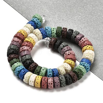 Natural Lava Rock Dyed Beads Strands G-L586-A01-05-1
