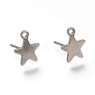 Non-Tarnish 304 Stainless Steel Stud Earring Findings X-STAS-H130-19P-1