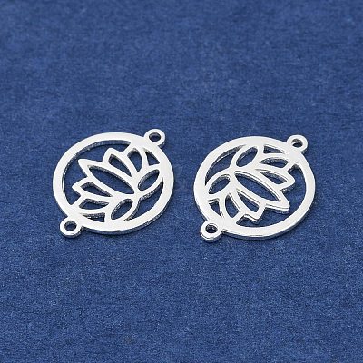 925 Sterling Silver Hollow Connector Charms STER-A046-01S-1