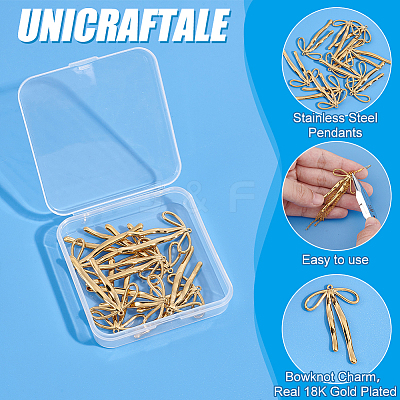 10Pcs Ion Plating(IP) 304 Stainless Steel Pendants STAS-UN0061-06-1