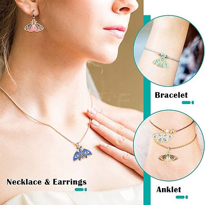 30Pcs 5 Styles Alloy Enamel Pendants ENAM-CJ0005-34-1