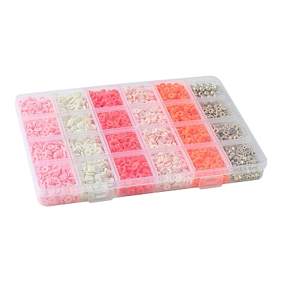 DIY Heishi Polymer Clay Beads Jewelry Making Finding Kit DIY-FS0005-94C-1