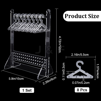 1 Set Acrylic Earring Display Stands EDIS-CP0001-14D-1