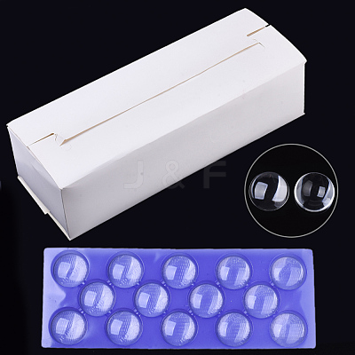 Transparent Glass Cabochons GGLA-R026-45mm-B-1