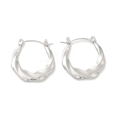 Non-Tarnish 304 Stainless Steel Hoop Earrings for Women LS-EJEW-G364-02P-1