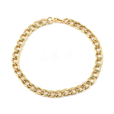 304 Stainless Steel Cuban Link
Chain Bracelets for Women BJEW-F527-06G-1