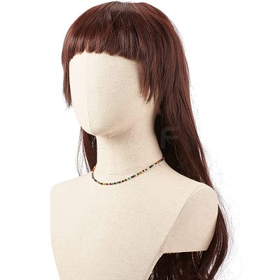 Natural Agate Beaded Necklaces for Women NJEW-JN03789-01-1