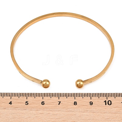 304 Stainless Steel Flat Open Cuff Bangles for Women SA-CBA45D5-26G-1