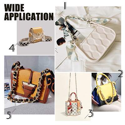 2Pcs 2 Colors Polyester Bag Handles FIND-PH0002-28-1