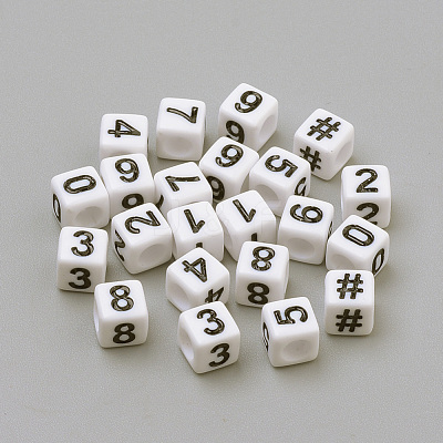 Opaque Acrylic European Beads SACR-S298-1