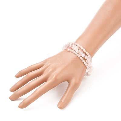 Three Loops Stretch Wrap Bracelets BJEW-JB05530-03-1