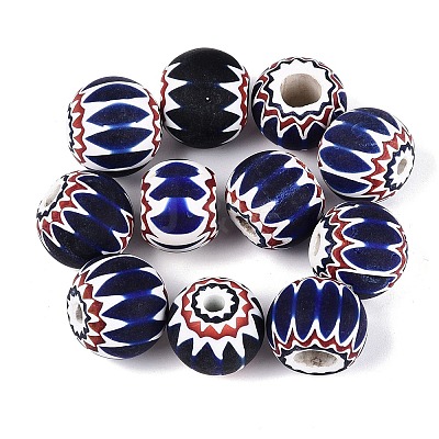 Handmade Millefiori Glass Rondelle Beads LS-LA-N002-13B-1