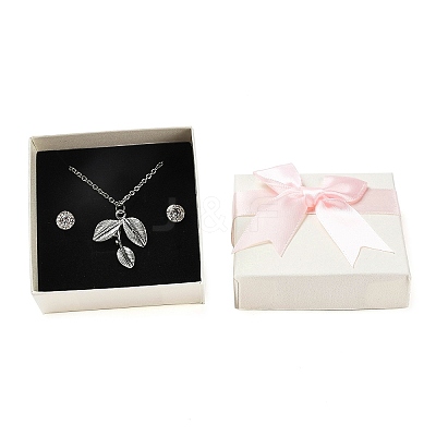 Square Cardboard Jewelry Set Box CBOX-Q038-01B-1