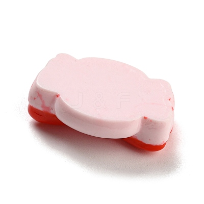 Pig Theme Opaque Resin Cabochons RESI-H154-01I-1