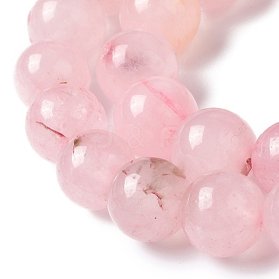 Natural Rose Quartz Dyed Beads Strands G-B046-07-6MM-1