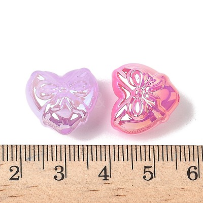 Luminous & UV Plating Opaque Acrylic Beads OACR-H053-05-1