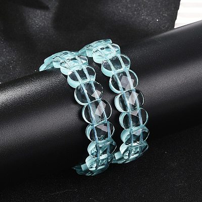 Glass Beads Stretch Bracelets for Women Men BJEW-M049-11D-1