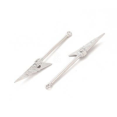 Rack Plating Alloy Big Pendants PALLOY-E025-10P-1