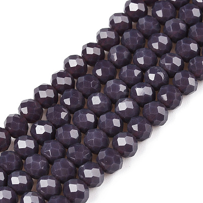Opaque Solid Color Imitation Jade Glass Beads Strands LS-EGLA-A044-P4mm-D11-1