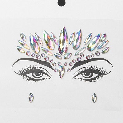 Acrylic Face Gems Stickers LS-MRMJ-F014-01-1