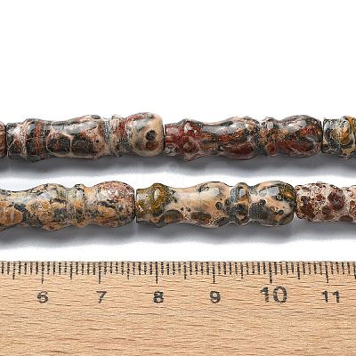 Natural Leopard Skin Jasper Beads Strands G-C135-C01-01-1