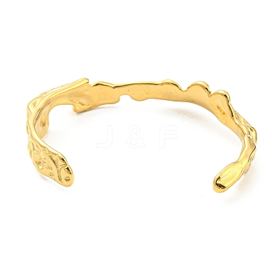 Ion Plating(IP) 304 Stainless Steel Cuff Bangles BJEW-C043-03G-1