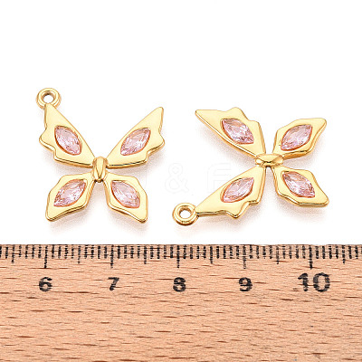 304 Stainless Steel Pave Cubic Zirconia Pendants STAS-T064-86G-05-1