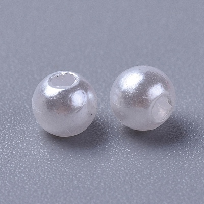 Imitated Pearl Acrylic Beads X-PACR-4D-1-1