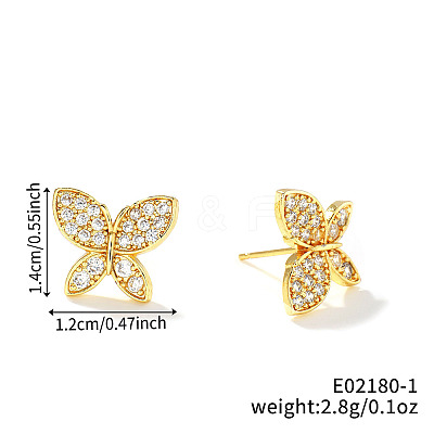 Shiny and Simple Brass Stud Earrings QJ1197-1-1