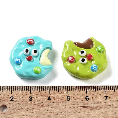 Opaque Resin Cabochons RESI-G085-11-1
