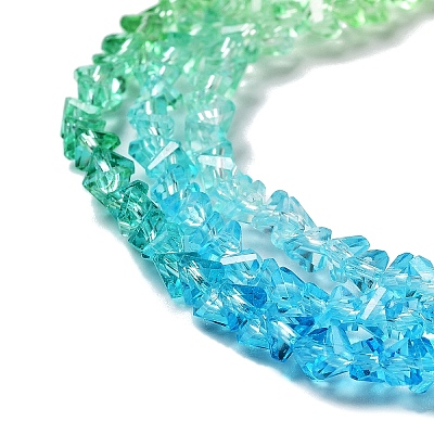 Transparent Glass Bead Strands GLAA-H023-03E-1