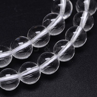 Round Natural Grade AA Quartz Crystal Beads Strands G-H1648-8mm-01N-AA-1