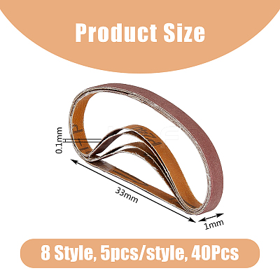 40Pcs 8 Style Flat Sandpaper TOOL-FH0001-61-1