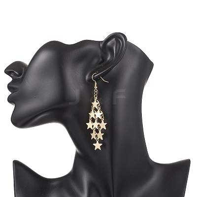 Star 304 Stainless Steel Dangle Earrings EJEW-TA00771-01-1