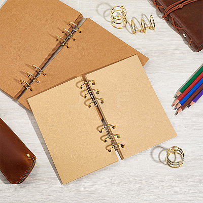 3-Ring Iron Loose Leaf Book Binder Hinged Rings FIND-WH20018-06B-G-1